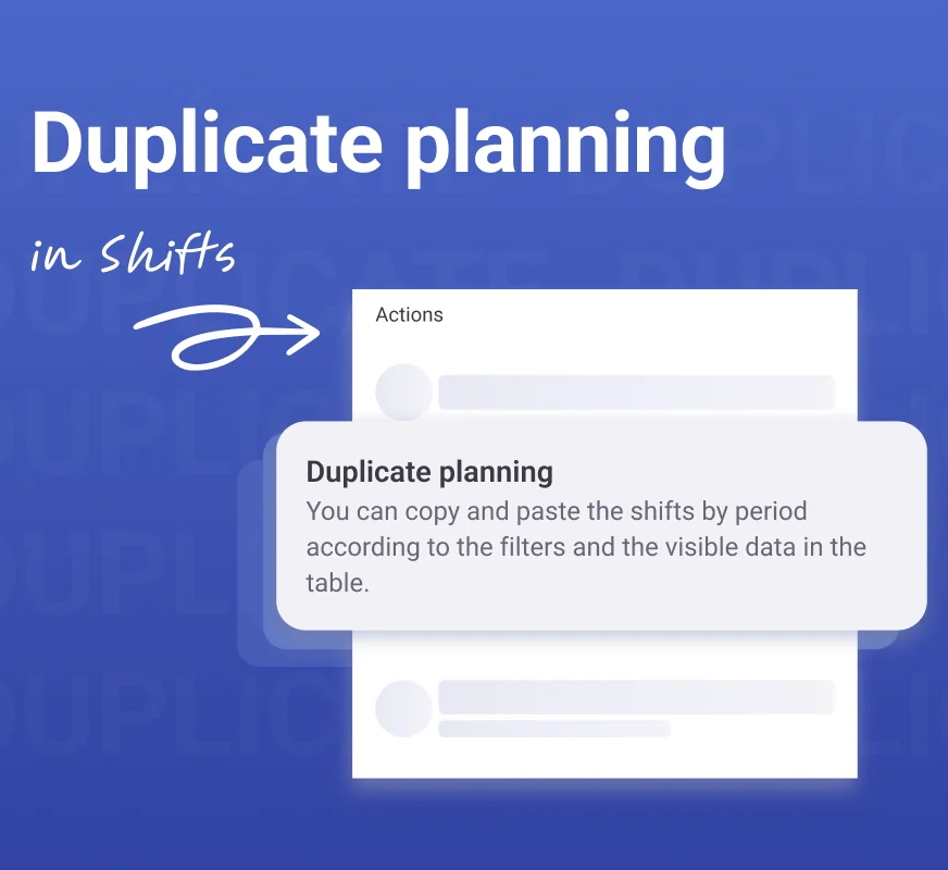 Duplicar planificación de turnos